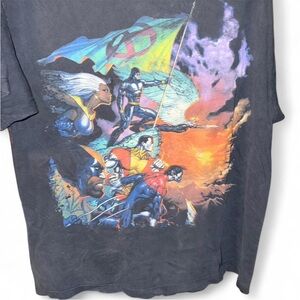 Source Unknown Black Tee with Colorful Graphic